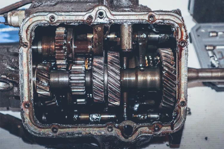 Intérieur d'une boite de vitesse