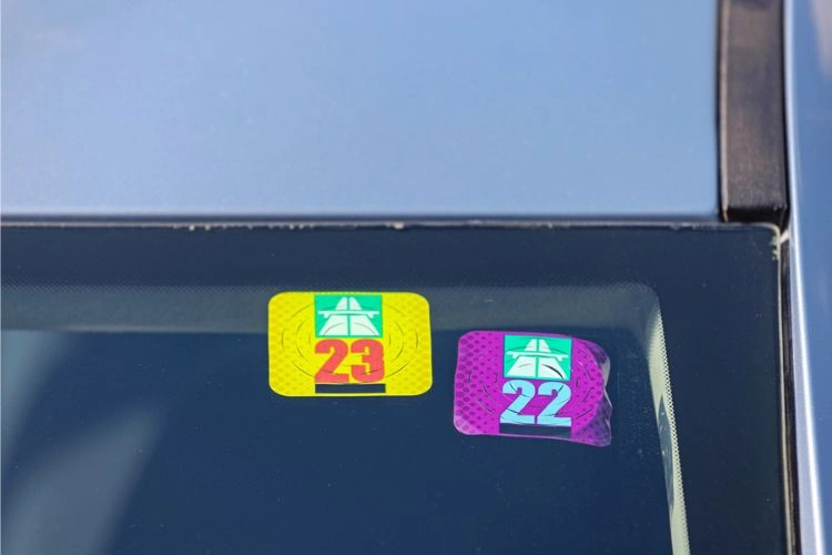 Vignette fiscale sur un véhicule