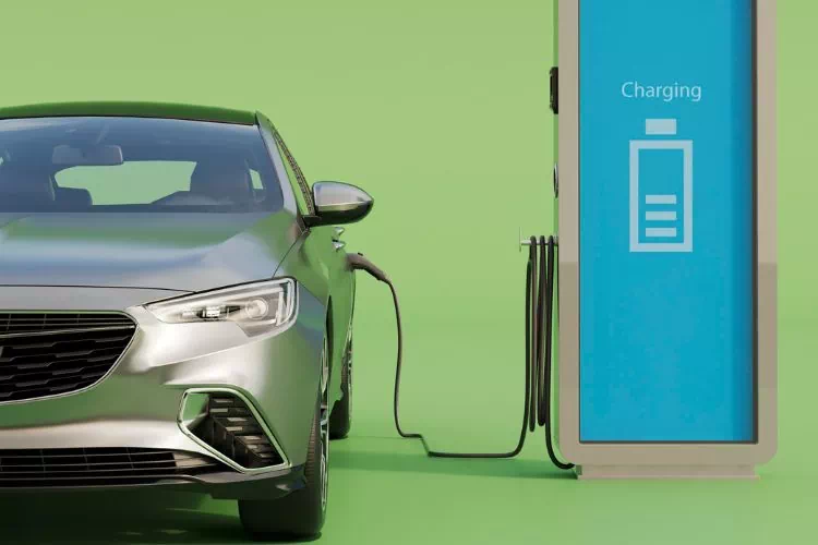 Voiture électrique en charge