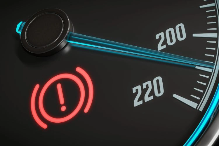 Voyant du liquide frein allumé