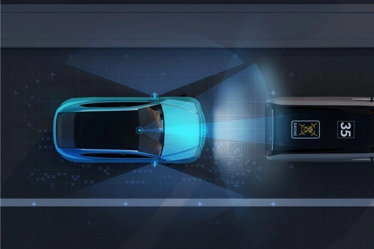 Représentation d'un freinage d'urgence