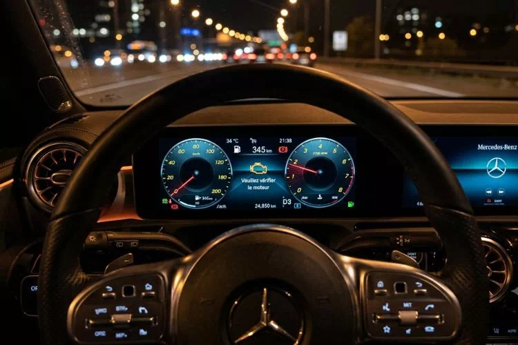 Tableau de bord de mercedes class e