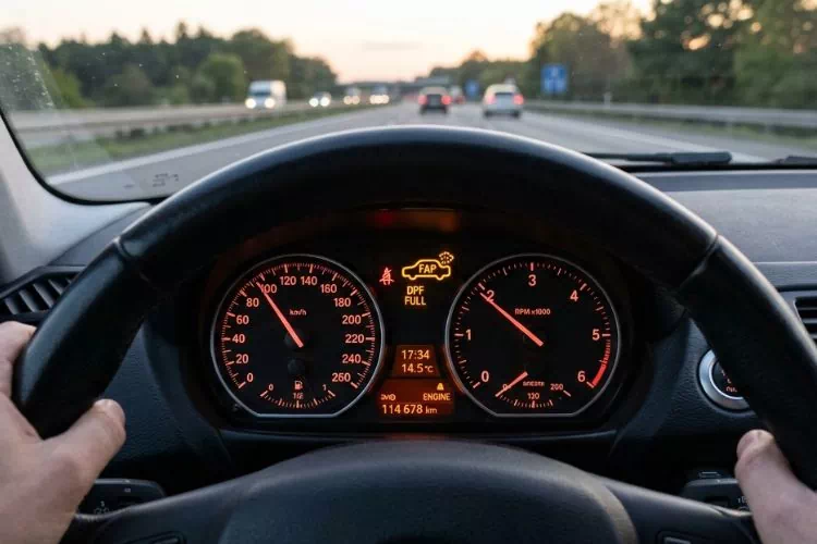 BMW série 1 avec le voyant FAP allumé